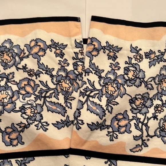 Ann Taylor Sleeveless Floral Cotton Blend Lined Dress Size 6 Blue Peach White - Picture 11 of 12